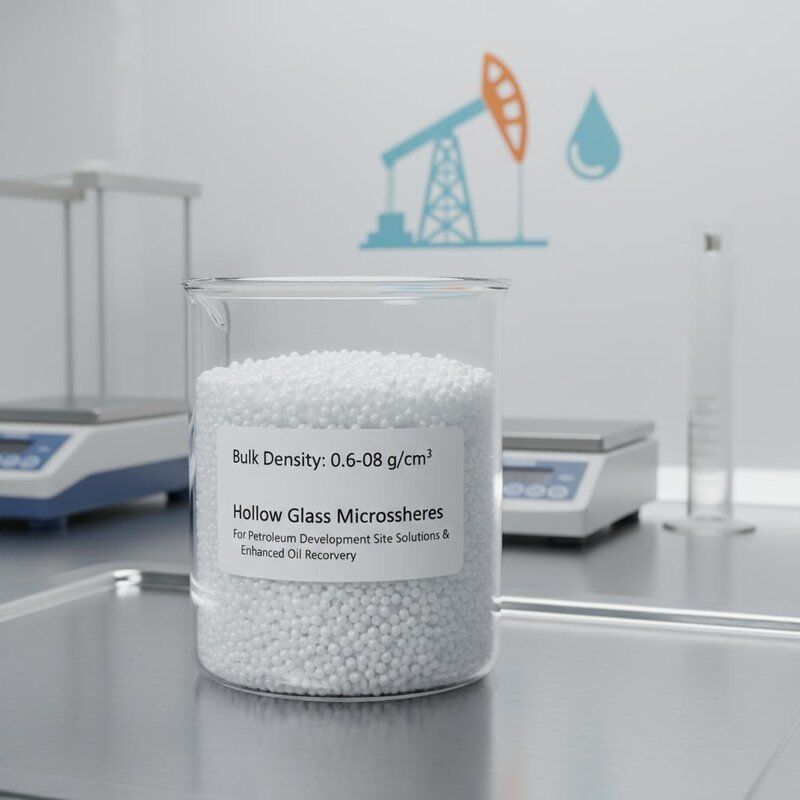 Densité en vrac 0,06-0,08 Microsphères de verre creux pour les solutions de site de développement pétrolier et la récupération améliorée du pétrole