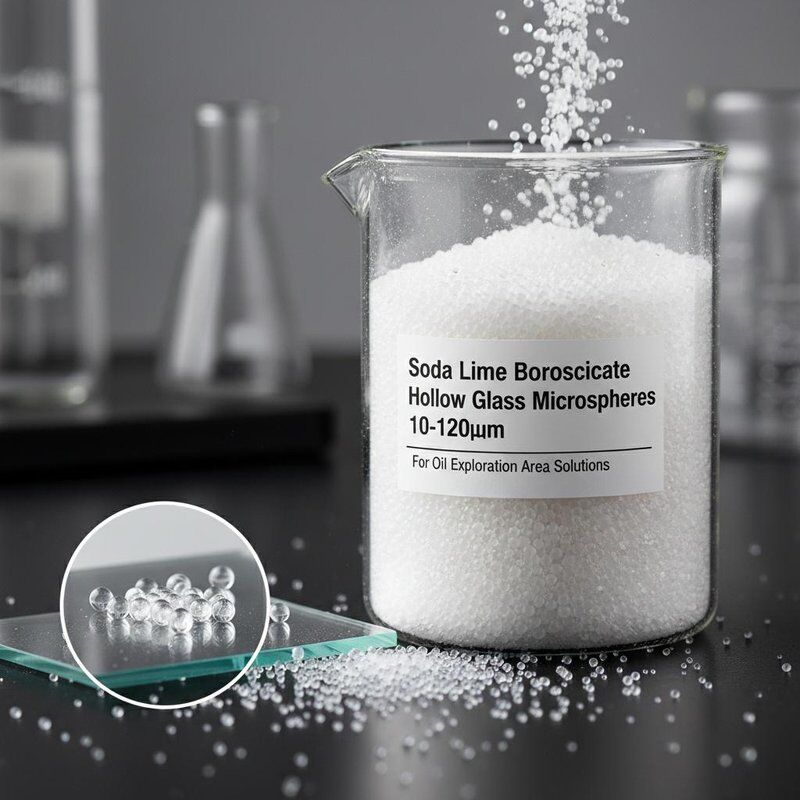 Microsphères de verre creuses en borosilicate de soude et chaux de 10 à 120 μm pour les solutions de zone d'exploration pétrolière