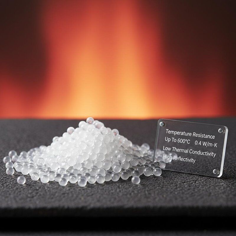 Résistance à la température jusqu'à 600°C Microbilles de verre creuses à faible conductivité thermique 0,04 W/m·K et haute réflectivité