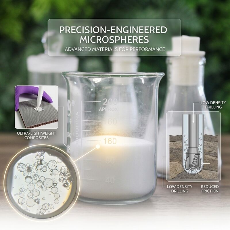 Low Moisture Absorption Glass Microbubbles with Thermal Conductivity 0.2 and 10-100 Microns Diameter for Enhanced Performance