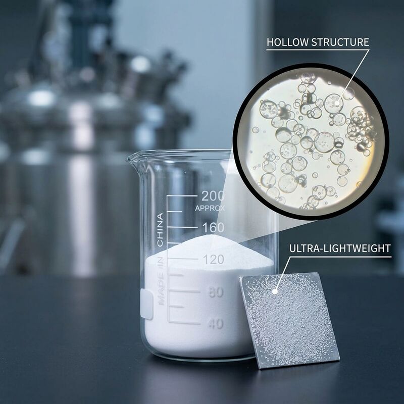 Constante diélectrique 1.2-2.2 Microsphères de verre creuses à grande surface pour les charges légères dans les matériaux composites