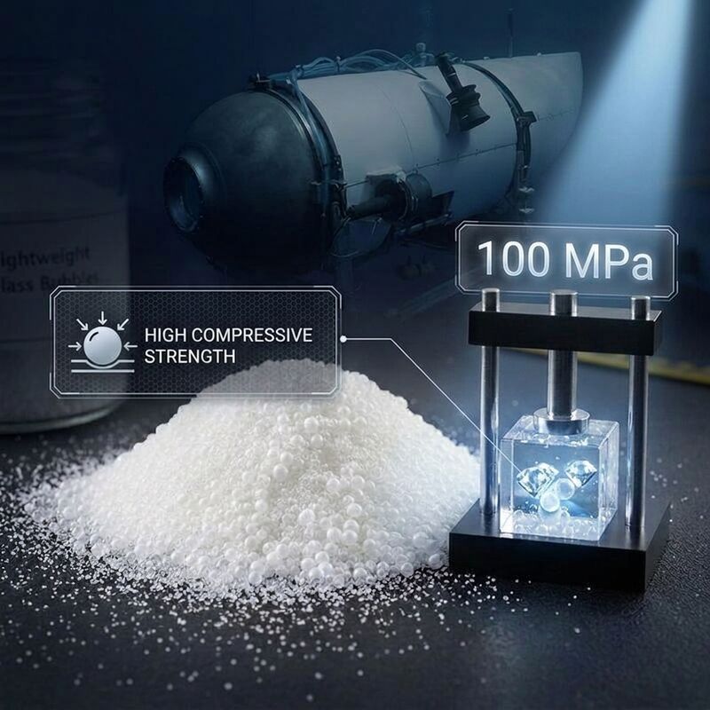 Bulles de verre creuses de très faible densité HN15 0,08 à 0,15 g/cm3 Remplisseur d'isolation thermique pour revêtements écoénergétiques